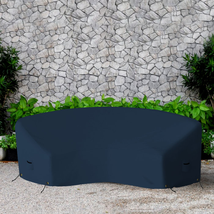 Latitude Run® Heavy Duty Waterproof Curved Sectional Sofa Cover, Outdoor UV Resistant Patio